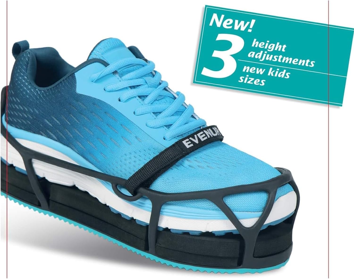 EVENup The Authentic Shoe Balancer Size Medium for use with Walking Boot or leg length discrepancy. Improves your gait using a variety of height adjustments. - Image 8