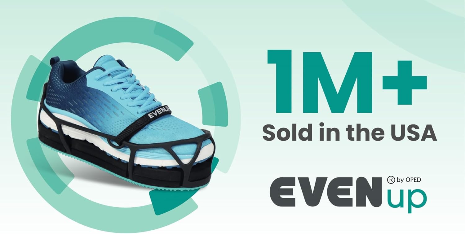 EVENup The Authentic Shoe Balancer Size Medium for use with Walking Boot or leg length discrepancy. Improves your gait using a variety of height adjustments. - Image 10