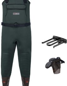 HISEA Neoprene Fishing Chest Waders for Men with Boots Cleated Bootfoot Waterproof Mens Womens Wader Fishing & Hunting Wader